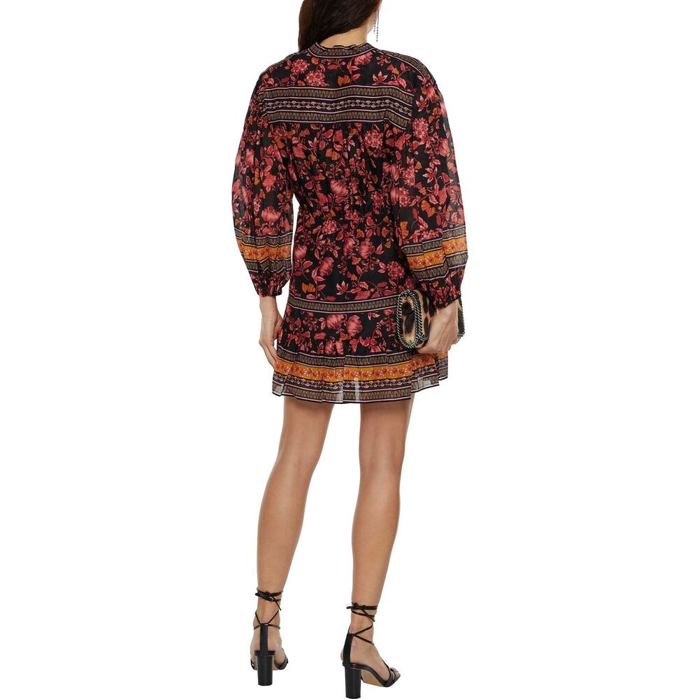 Alice + Olivia Dress Sedona Mandarin Silk Blend Multicolored Size 2 NWT - Picture 3 of 13